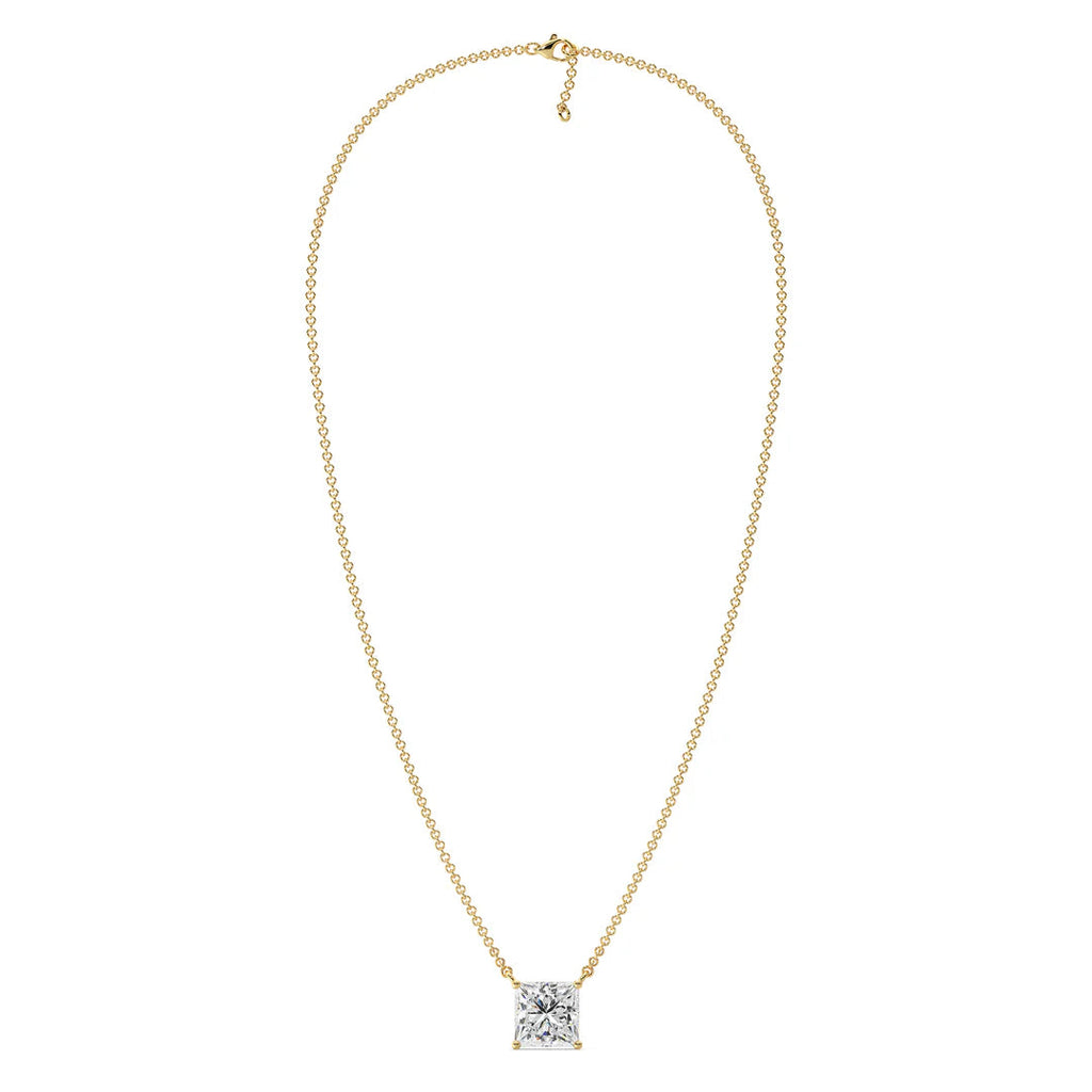 2.0 CT MG ESENTÉ Radiant Cut Gold Necklace - MG ESSENCE