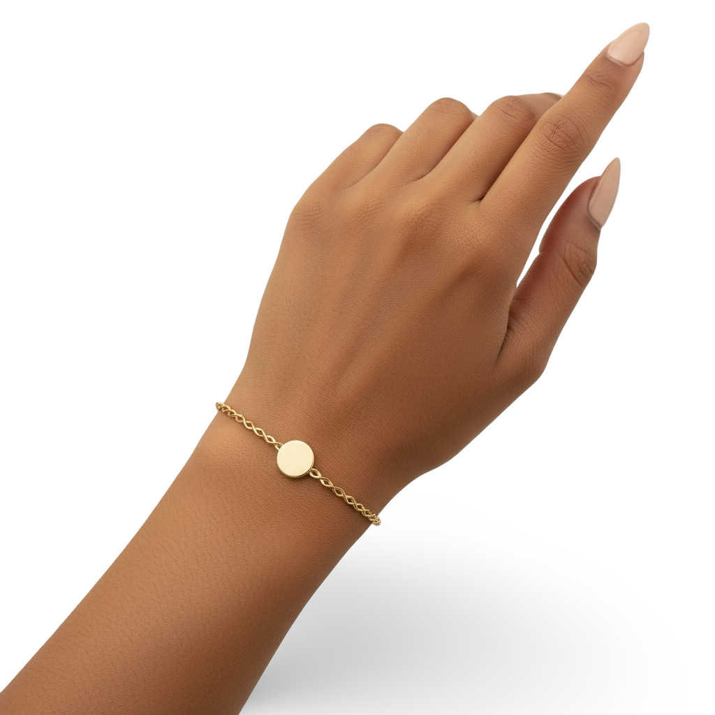 Aura Twist Bracelet — Solid 9K Yellow Gold