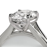4.0ct Oval Cut Split-Shank Solitaire Ring