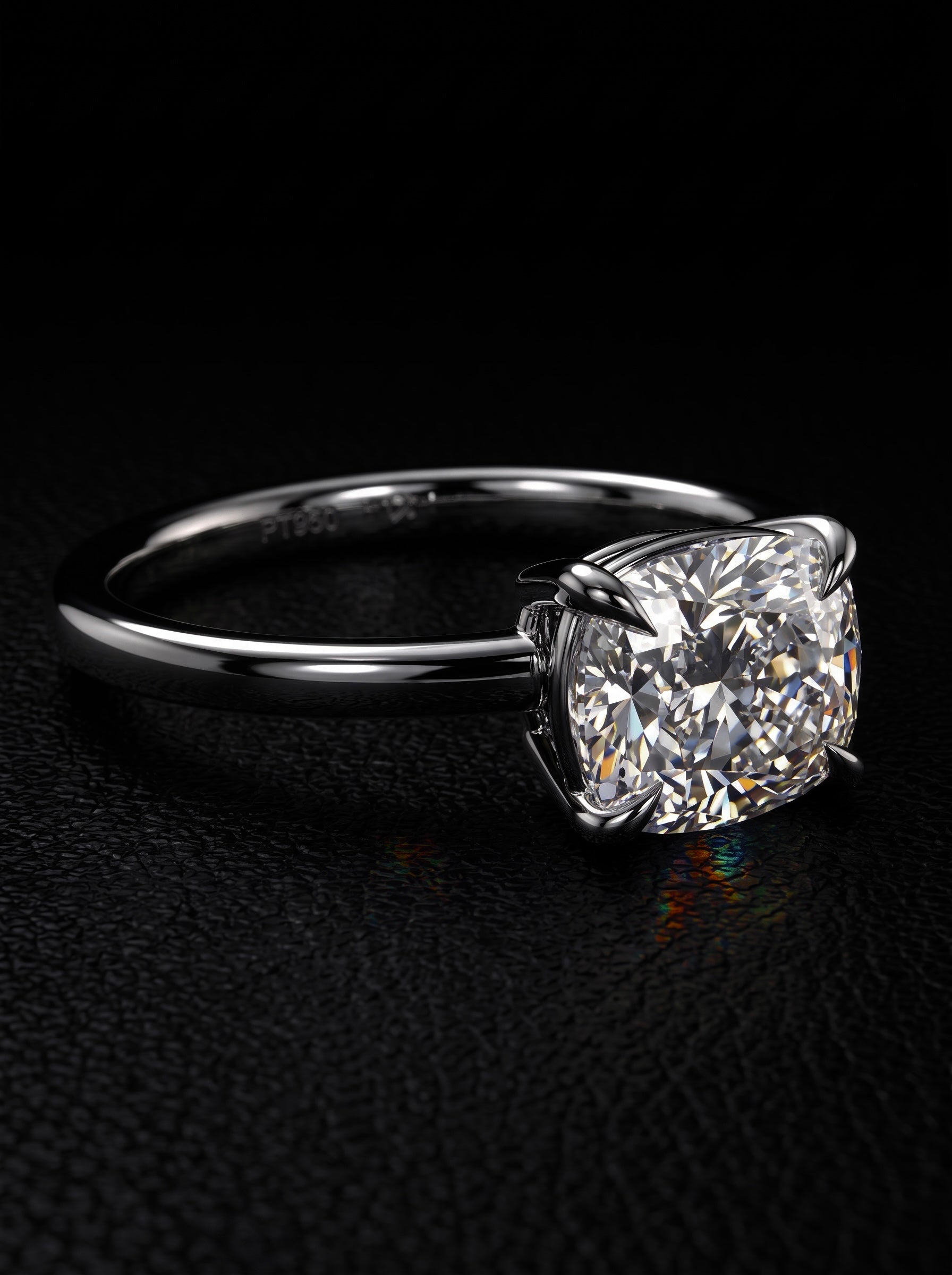 3.0ct Cushion-Cut East–West Solitaire