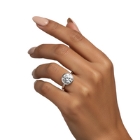 2.0ct Premium Round Brilliant Solitaire Ring – Bezel with Petal Prongs | Sterling Silver or White Gold