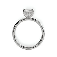 3.0ct Radiant Cut Hidden Halo Solitaire Ring