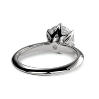 2.0ct Premium Round Brilliant Solitaire • 6-Claw Tiffany Setting — Sterling Silver & White Gold