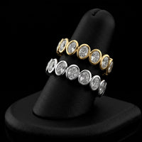 The Oval Bezel Eternity Line Band