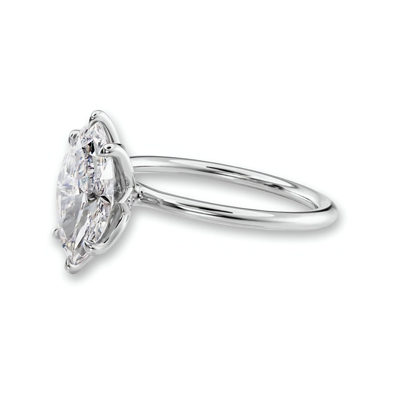 2.0CT Marquise Cut W/ 6 Prongs