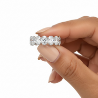 14ct Total Weight Oval Cut Full Eternity Band – 1ct Per Stone | Moissanite