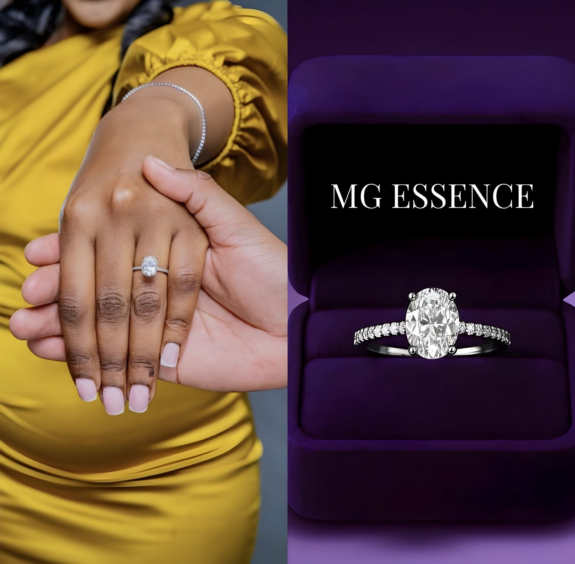 MG OLYSSIA®3.0 CT Oval Cut Ring - MG ESSENCE