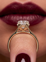 MG Talon™ Cushion Cut Solitaire with Triple-Claw Prongs
