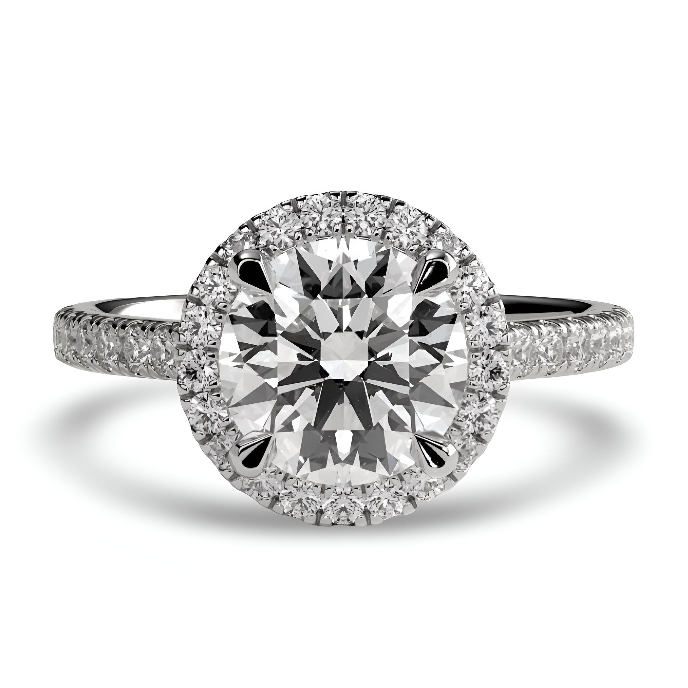 THE ASTRID™️ 2.0CT Round Halo in Signature Pavé