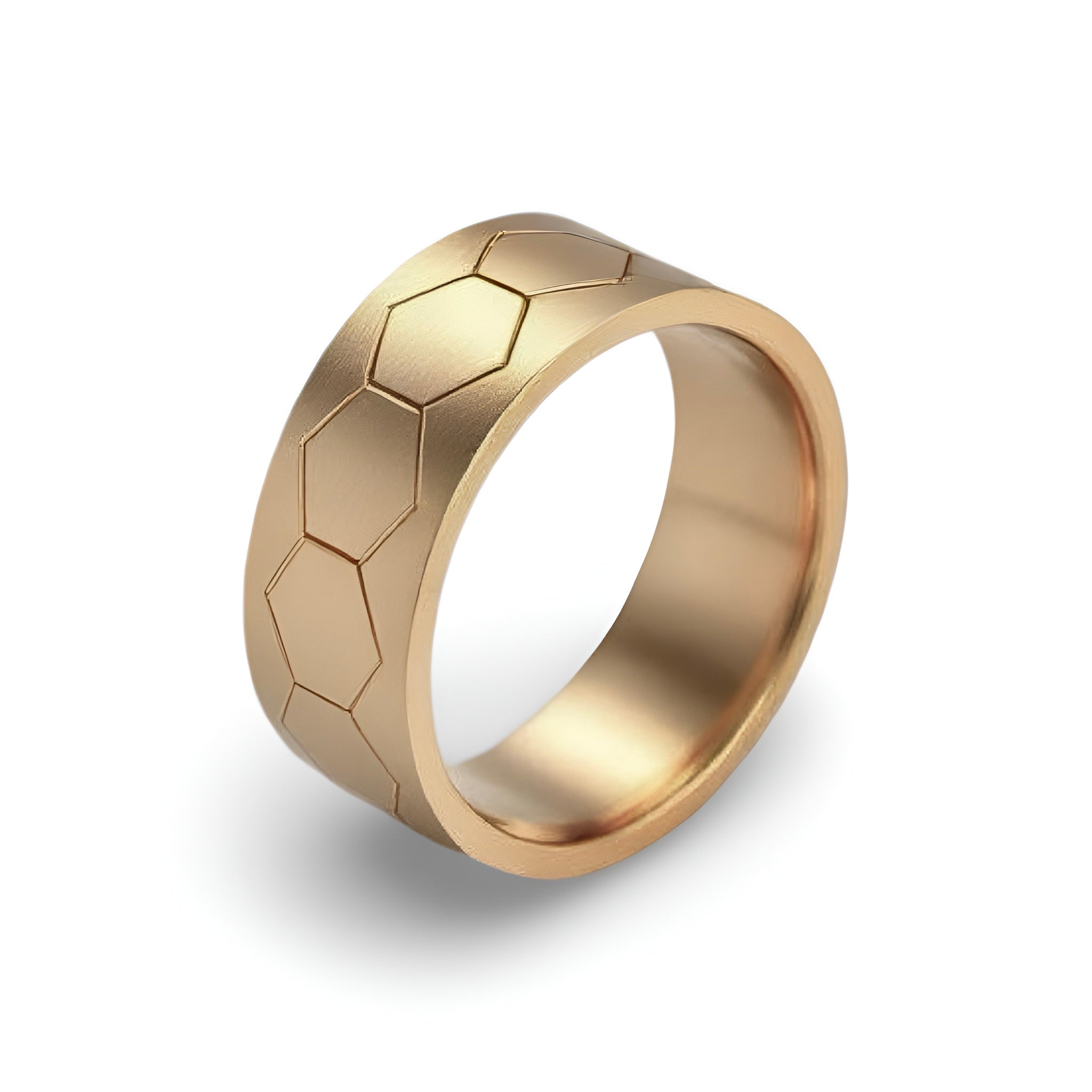 Timeless 6mm Patterned 9K Yellow Gold Band – Classic & Modern