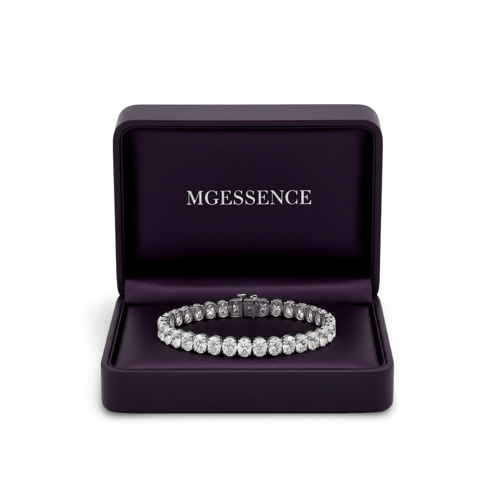 Full Eternity Oval Tennis Bracelet – Sterling Silver with Premium VVS1 Simulated Gemstones