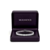 Full Eternity Oval Tennis Bracelet – Sterling Silver with Premium VVS1 Simulated Gemstones