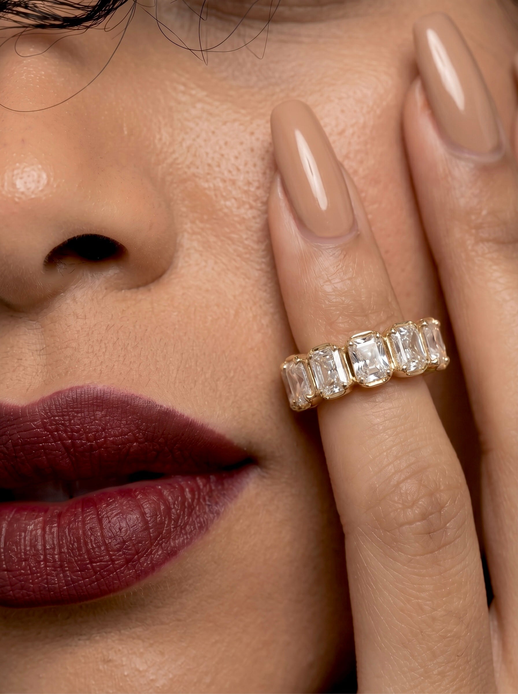 Radiant Cut Bezel Eternity Band