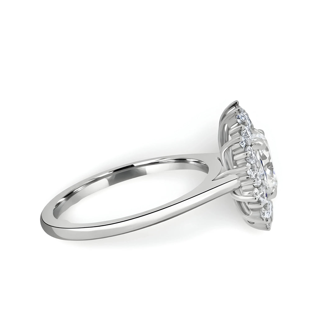 MG SIGNATURE®️ 2.0CT CATHEDRAL OVAL HALO RING - MG ESSENCE