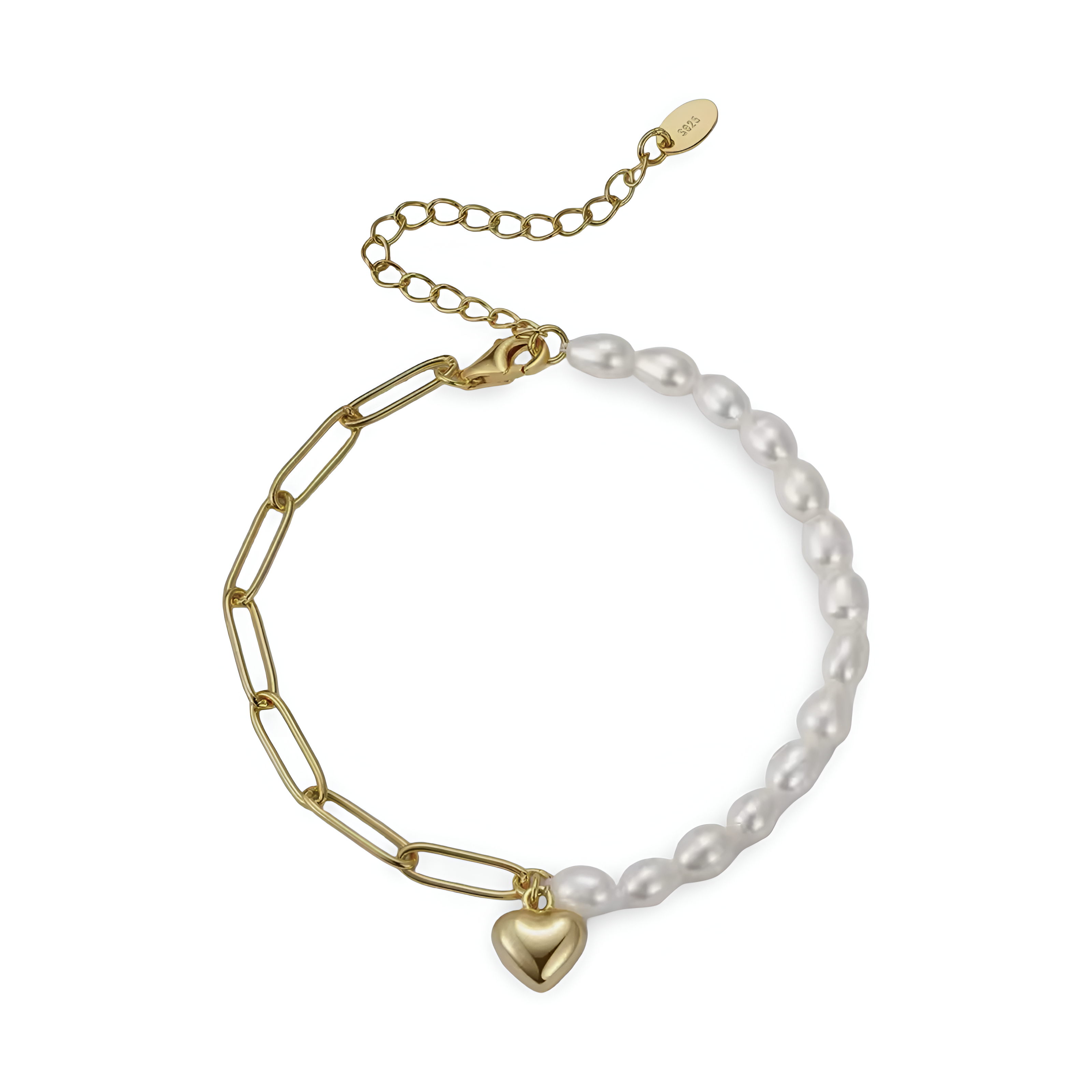 Cuore Dualità™ Pearl Bracelet — Gold Edition