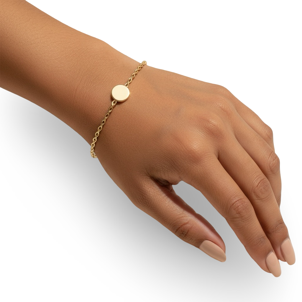Aura Twist Bracelet — Solid 9K Yellow Gold