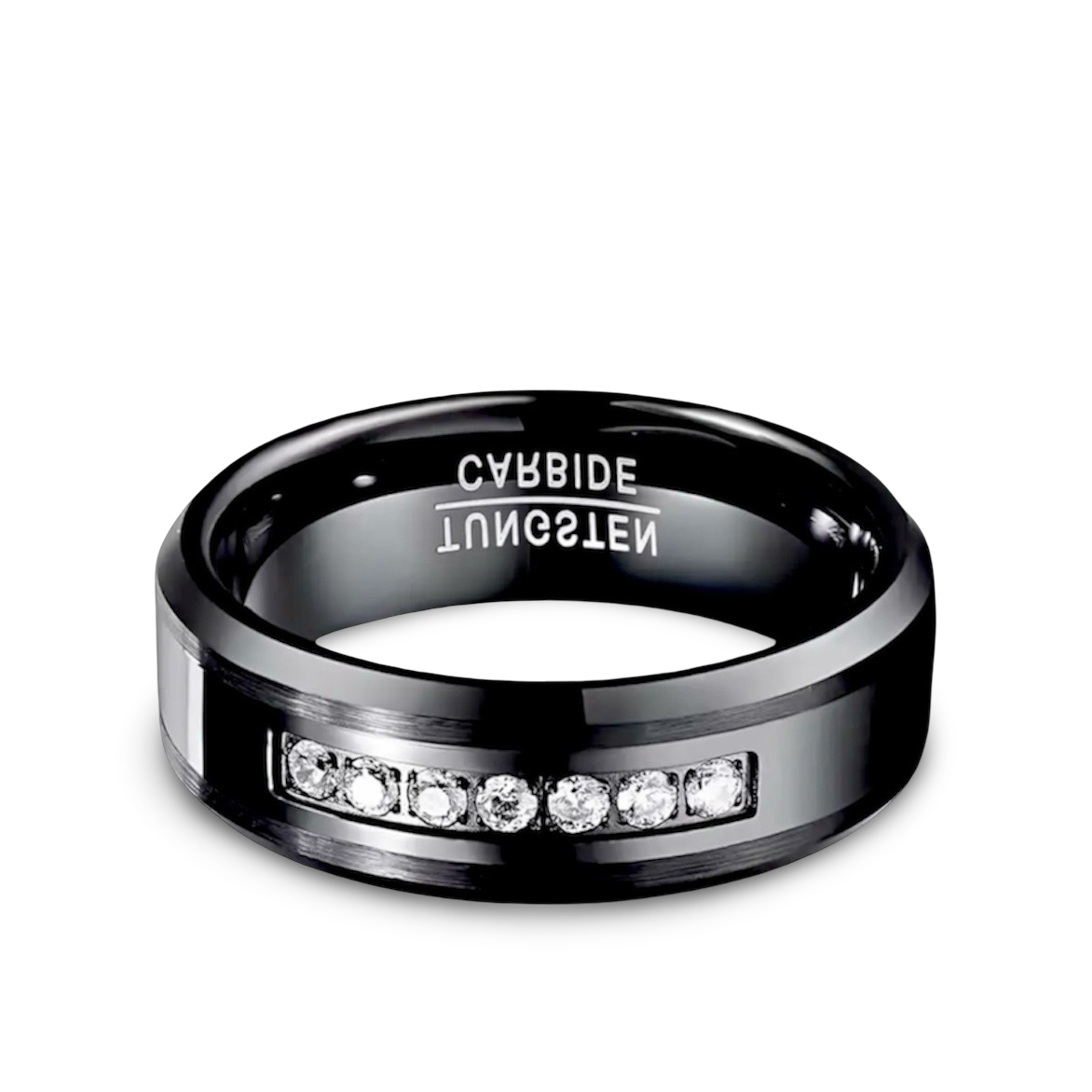 The Eclipse Black Tungsten Carbide Ring - MG ESSENCE