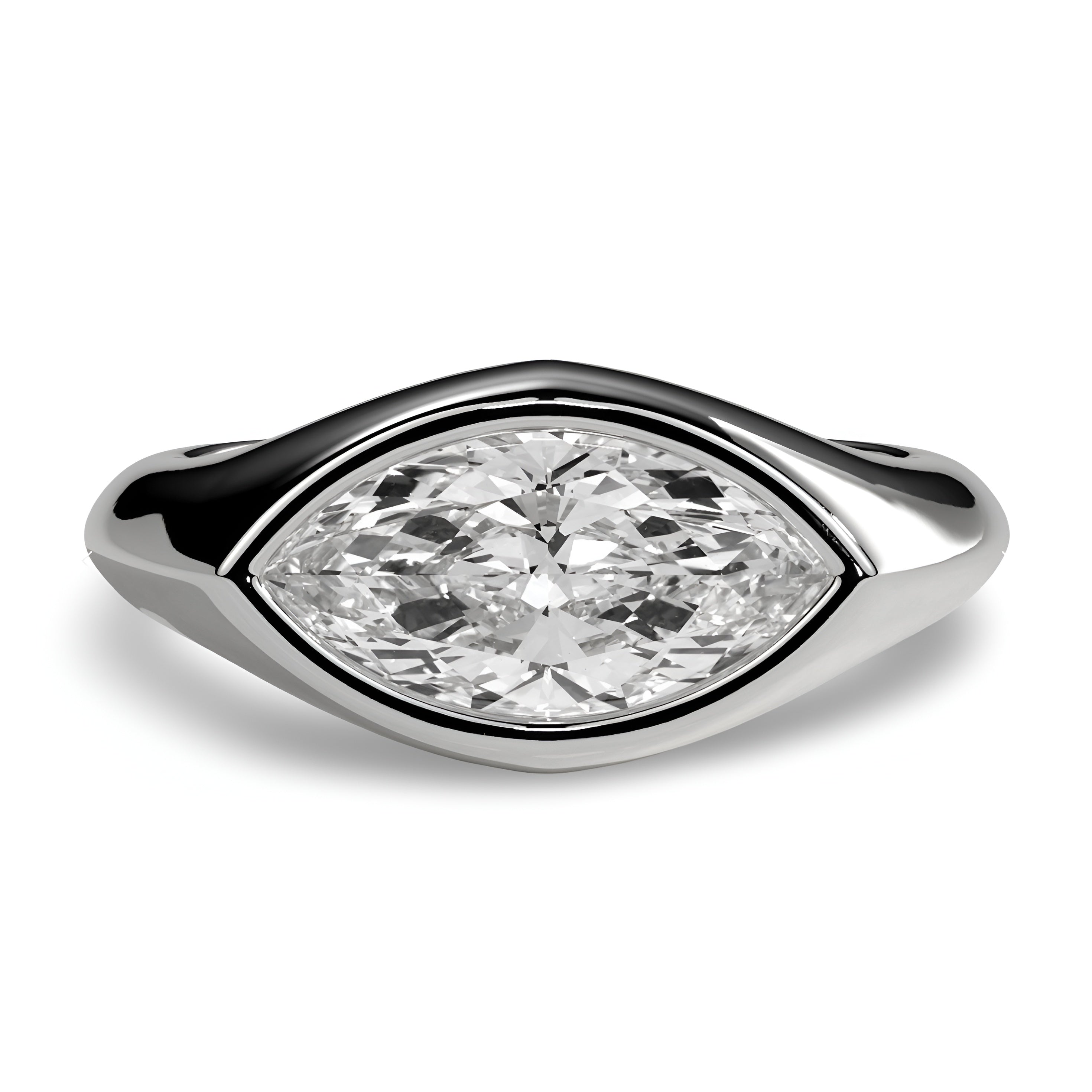 The Vanta Marquise Band in Sterling Silver