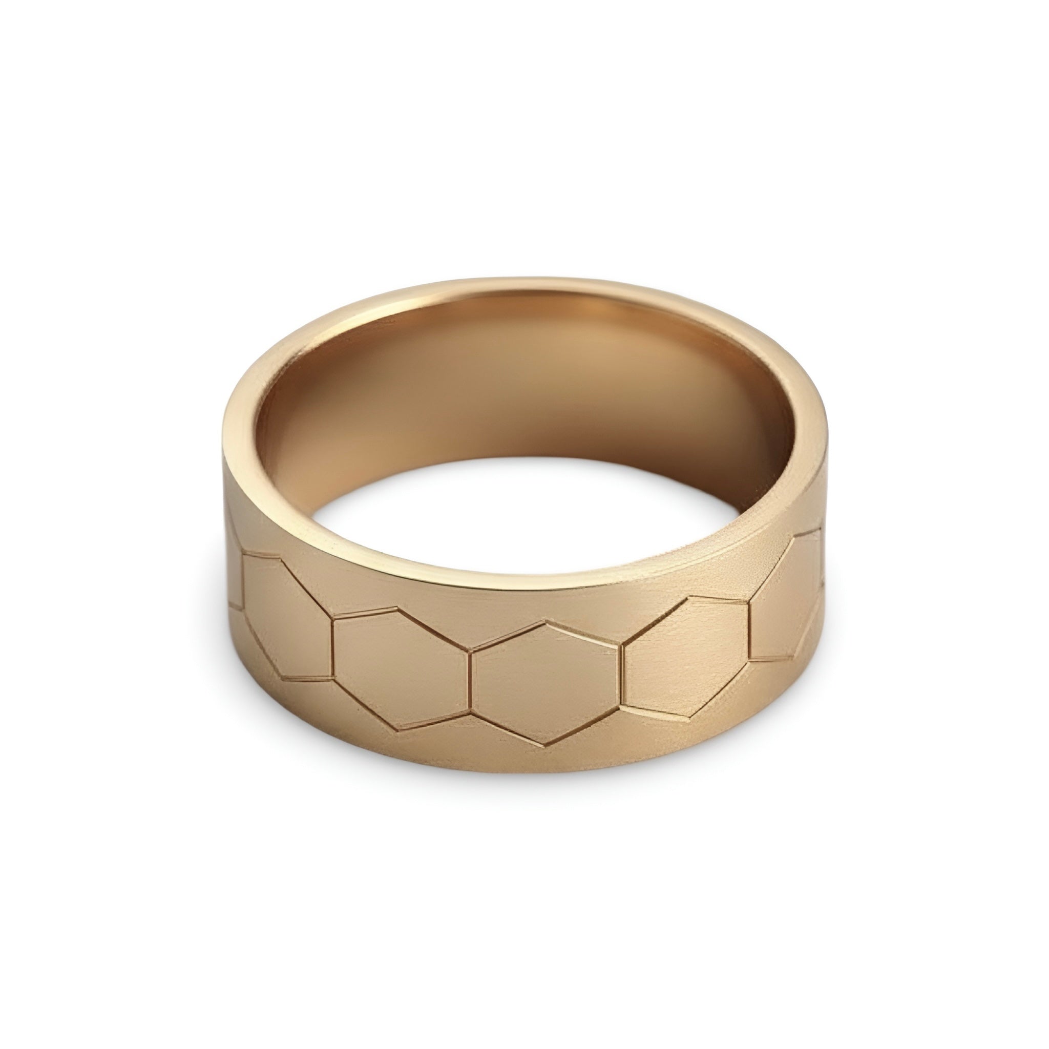 Timeless 6mm Patterned 9K Yellow Gold Band – Classic & Modern