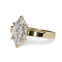 2.0ct Marquise Cut Hidden Halo Solitaire Ring – 4mm Band