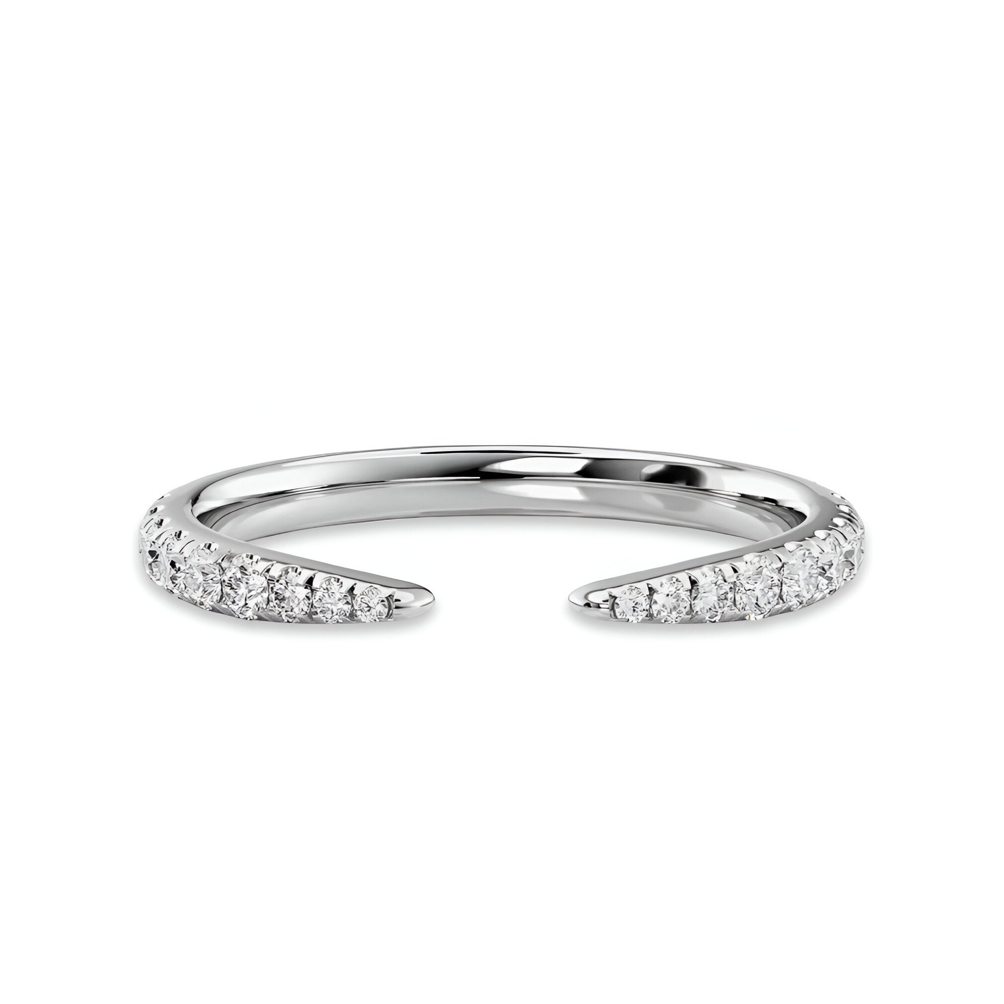 The Divine Arc™ Pavé Moissanite Gap Band