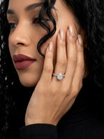 3.0CT CUSHION CUT HIDDEN HALO PAVÉ ENGAGEMENT RING