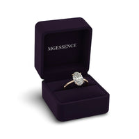 MG SOLARA™ Rose — 5.0ct Oval-Cut Moissanite Solitaire with Hidden Halo