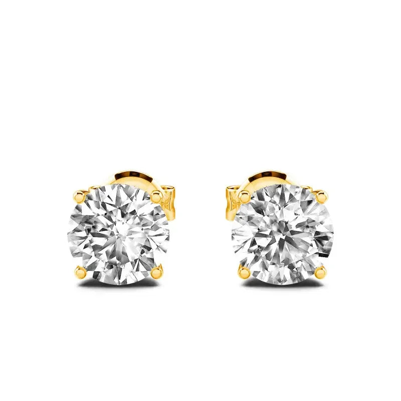 18K Gold Stud Earrings (1.5 CT) - MG ESSENCE