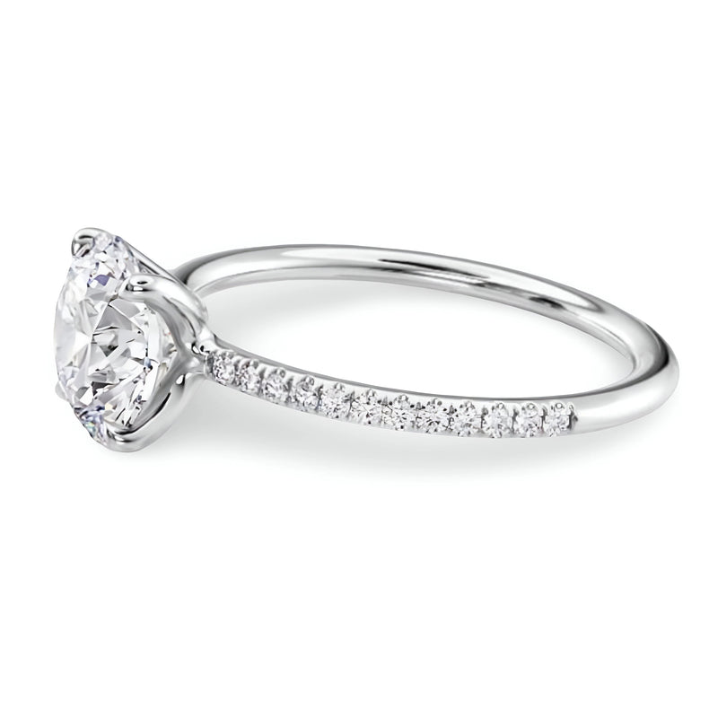 2.0CT Round Brilliant Set in Pavé