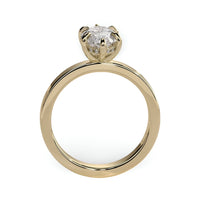 2.0ct Marquise Cut Hidden Halo Solitaire Ring – 4mm Band