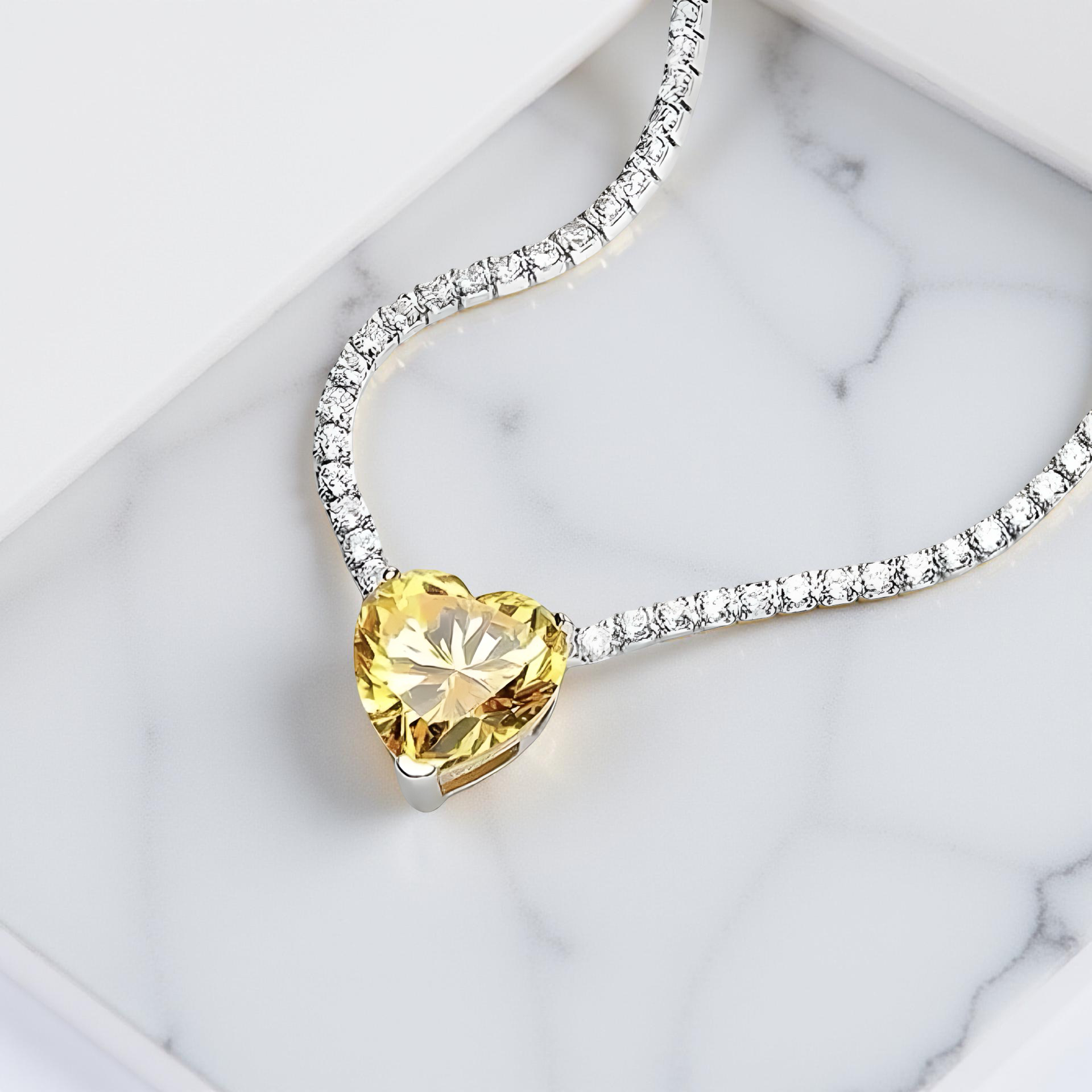 Sunlit Embrace Tennis Necklace