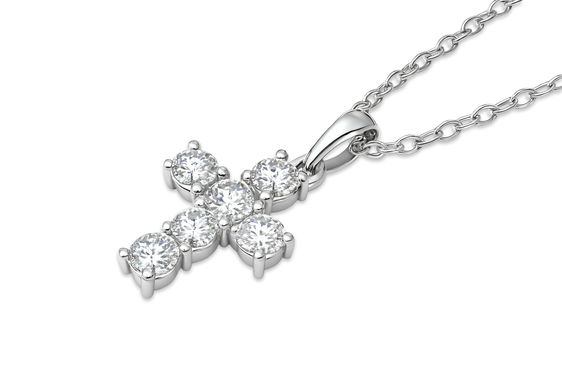 Eternal Light – Moissanite Cross Necklace
