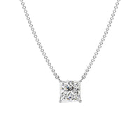 2.0ct Princess Cut Solitaire Necklace