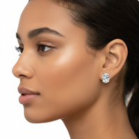 2.0ct Oval Brilliant Moissanite Studs – 9K Yellow Gold