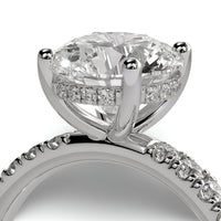 MG Solstice™ 2.0ct Round Brilliant Ring with Pavé – Sterling Silver / 9ct / 14ct White Gold