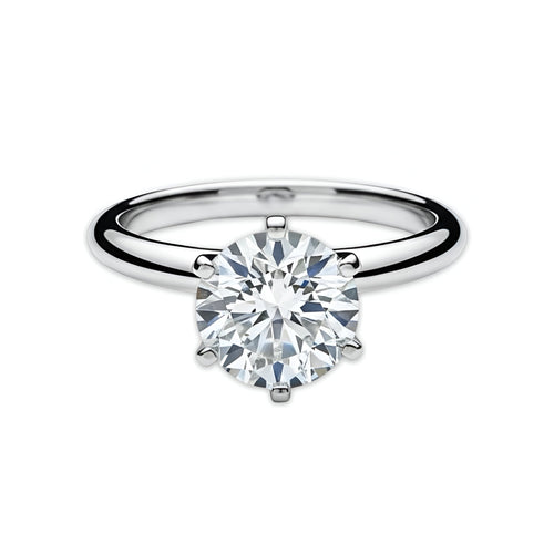 3.0ct Six-Prong Round Brilliant Ring MG ESSENCE