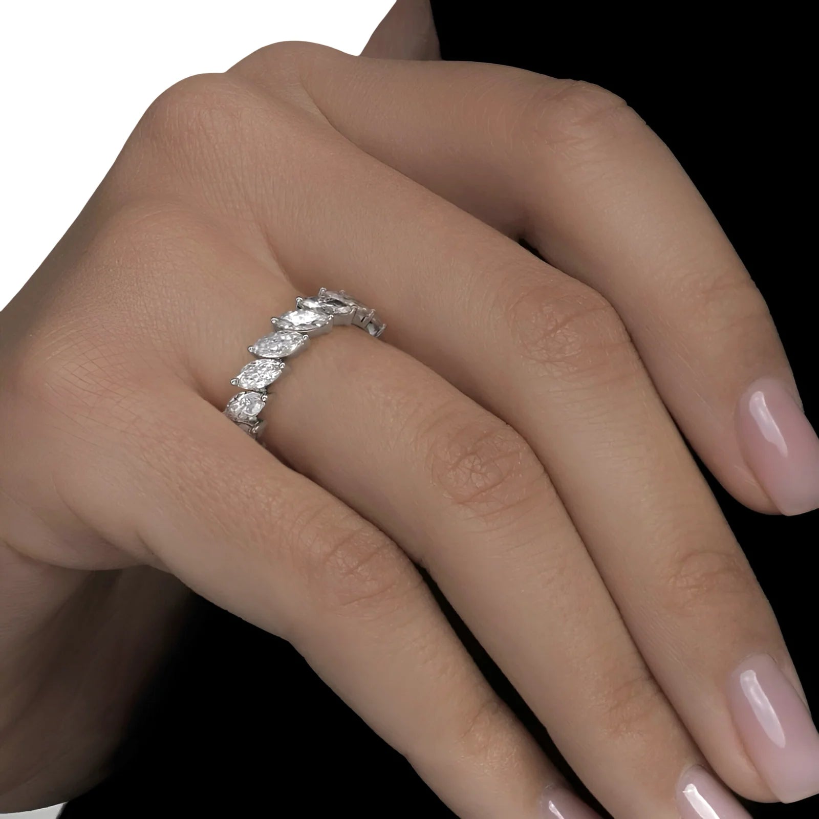 The Royal Leaf Band in Cubic Zirconia MG ESSENCE