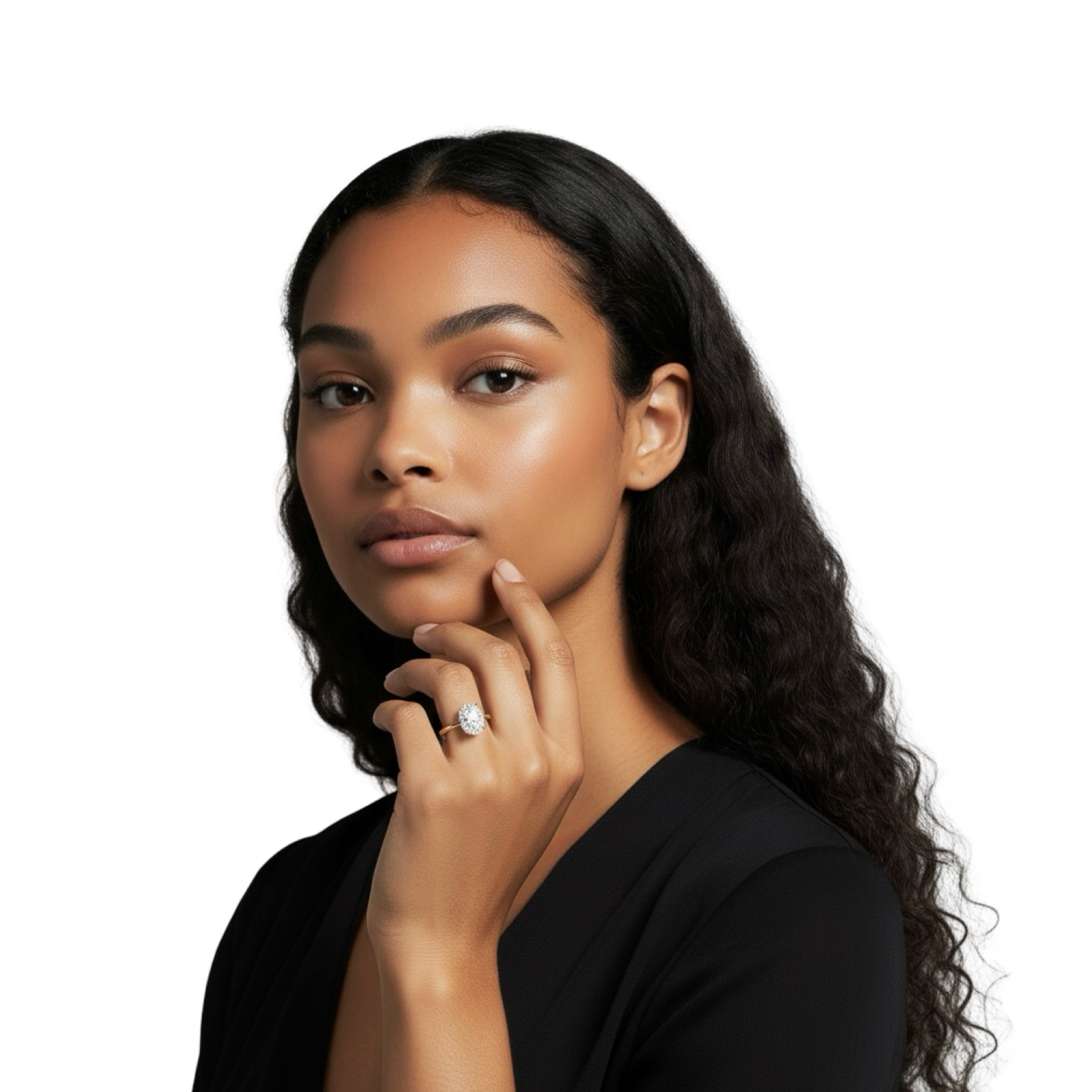 MG Solara™ 3.0CT Oval Cut Solitaire in Solid Gold