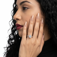 The Signature Oval Pavé Ring in Sterling Silver