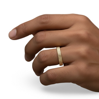 MG NOVO 3mm Continuous Motif Yellow Gold Band