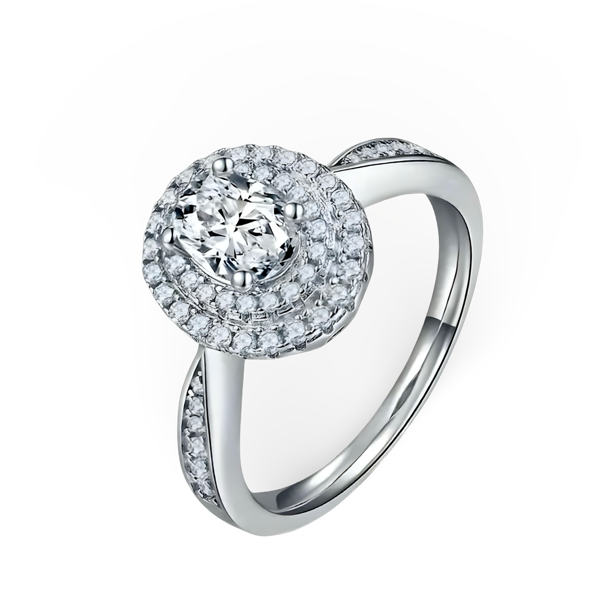 MG Aurora®️1.5 CT Oval Halo Ring