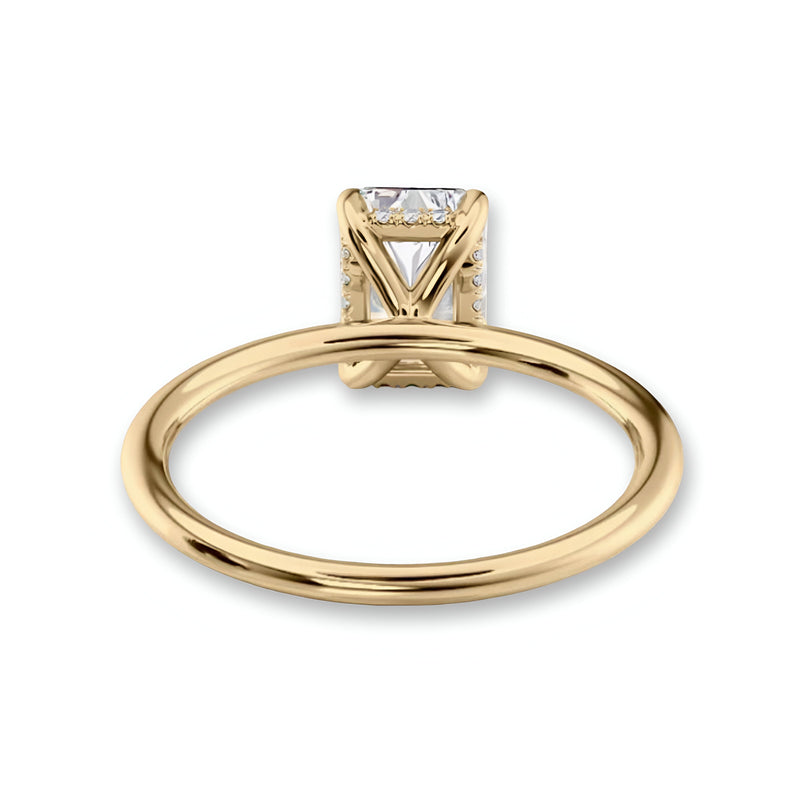 3.0CT Radiant Cut W/ Hidden Halo Ring