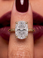 MG LUCERA™ Cushion Cut Hidden Halo Solitaire Ring