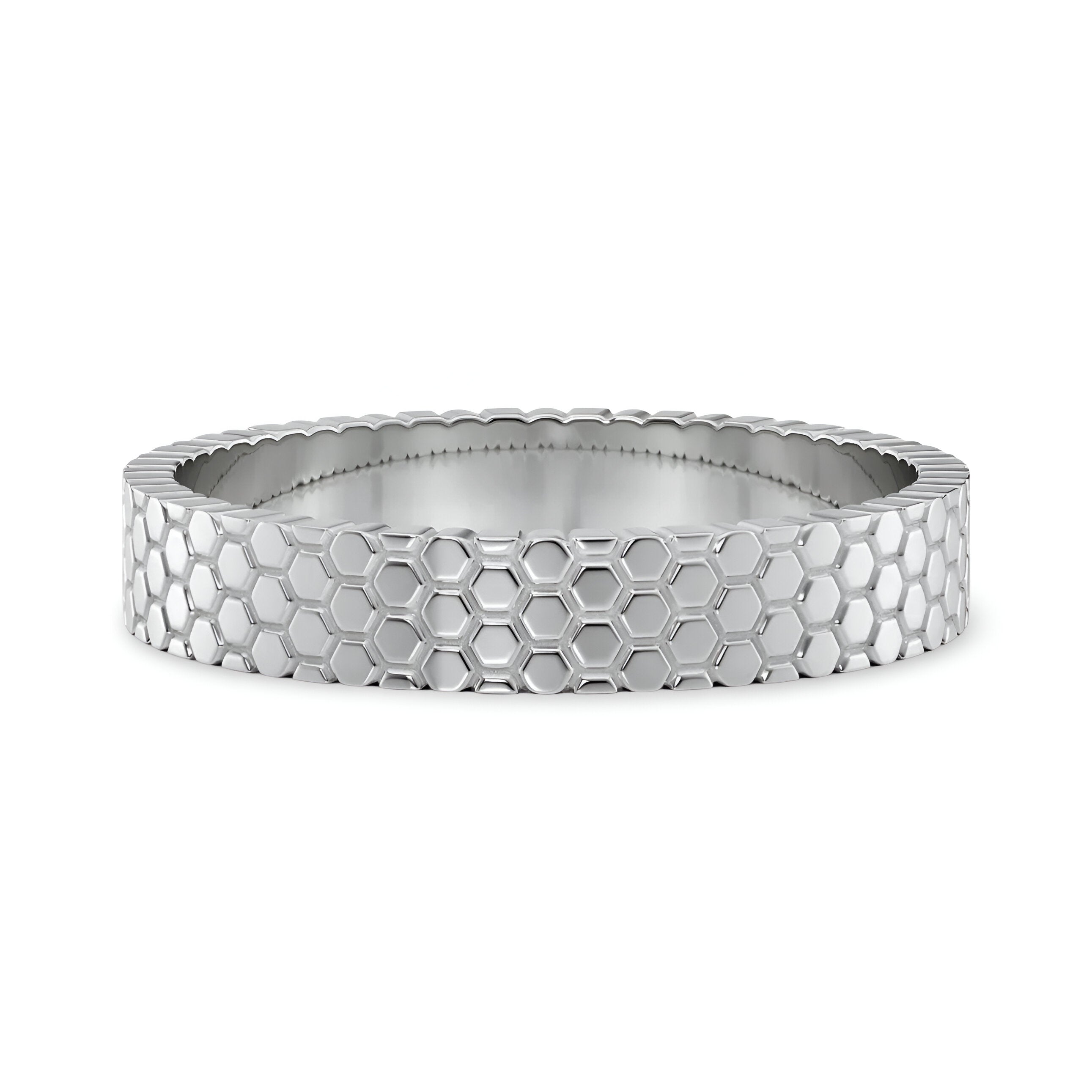 MG NOVO Carved Gold Band | 9-14K White Gold