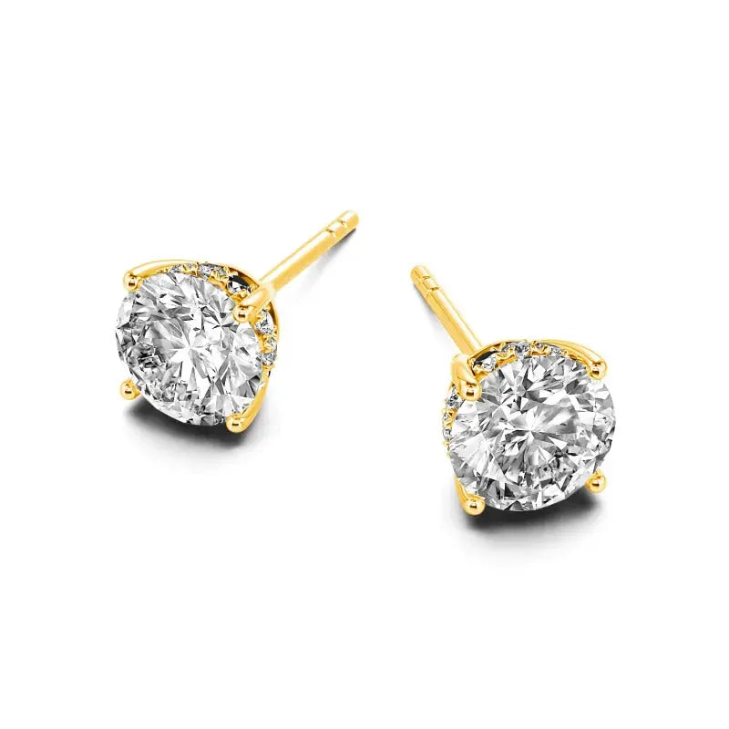 18K Gold Stud Earrings (1.5 CT) - MG ESSENCE
