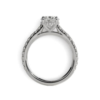 The Signature Oval Pavé Ring in Sterling Silver