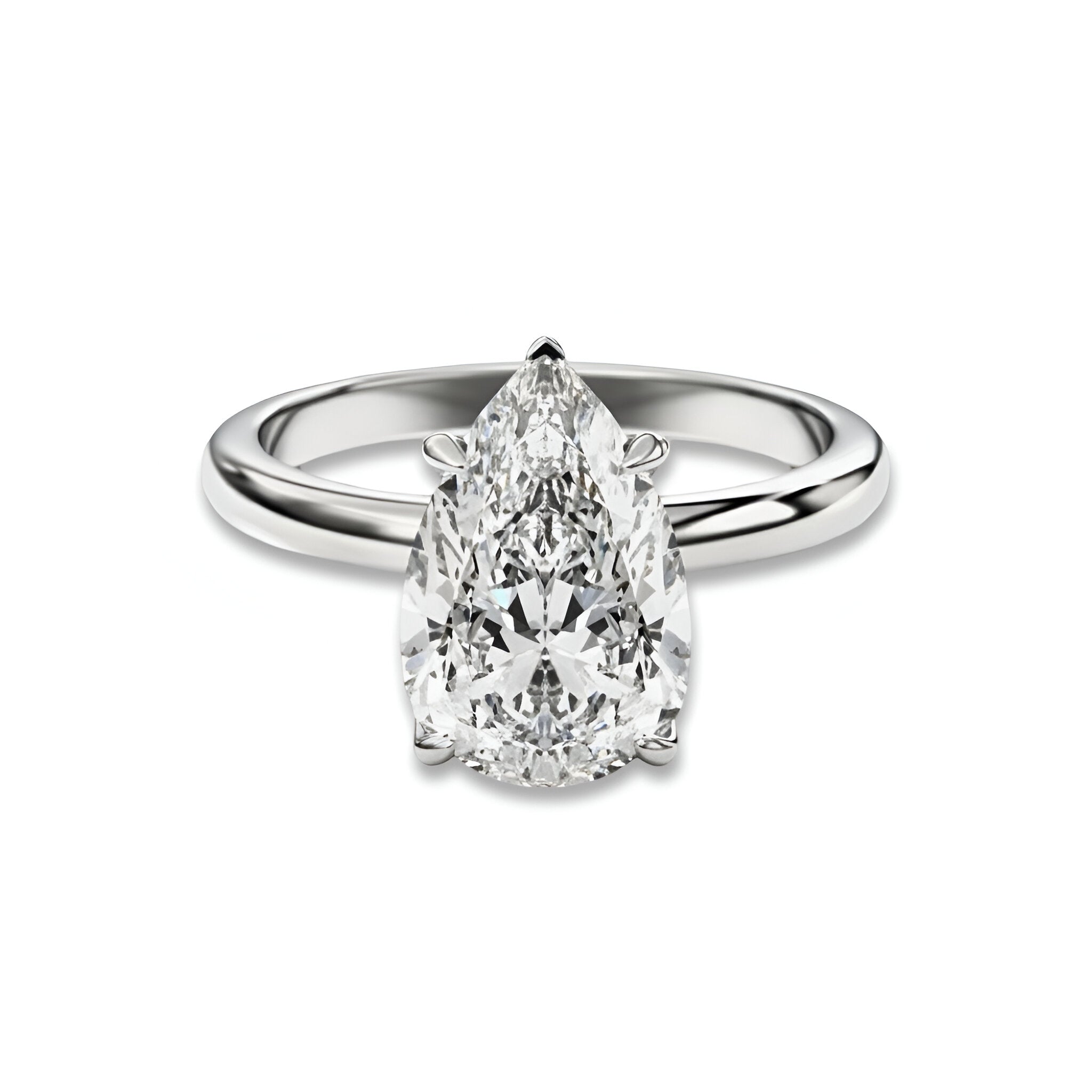 2.0ct Pear-Cut Hidden Halo Ring