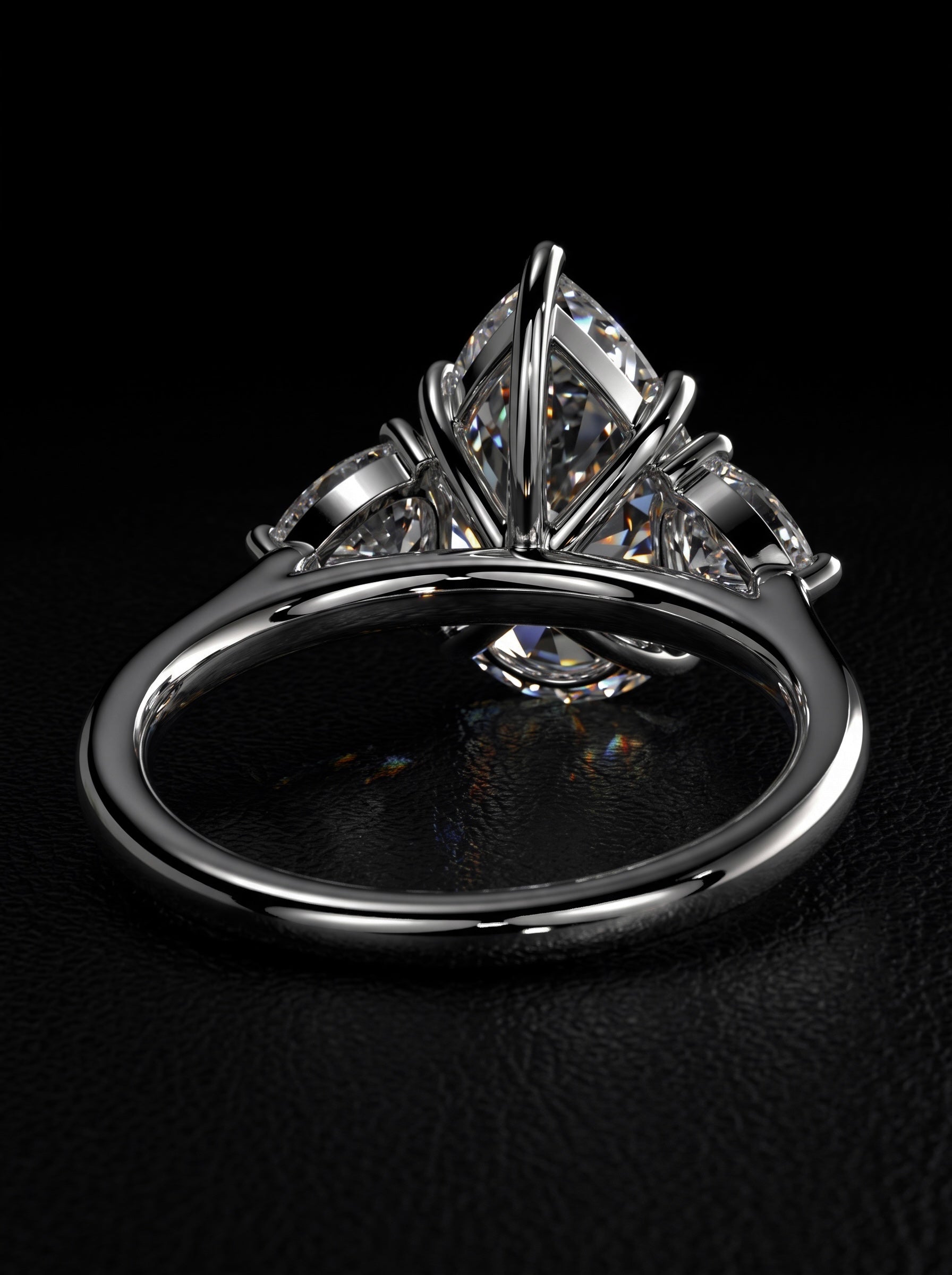 AURELIA™ 5.0ct Pear-Cut Three-Stone Ring