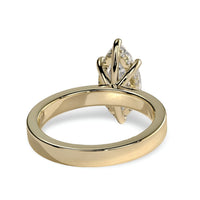 2.0ct Marquise Cut Hidden Halo Solitaire Ring – 4mm Band