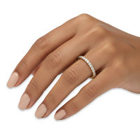 Round Brilliant Half Pavé Band – 0.10ct Stones | 9kt / 14kt Yellow Gold